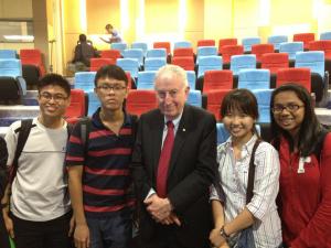 Kai Xiang and his friends with Dr. Peter C. Doherty